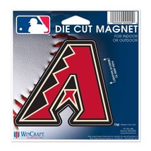 MLB Arizona Diamondbacks Tan 4 inch Auto Die Cut Magnet Logo by WinCraft - £11.77 GBP