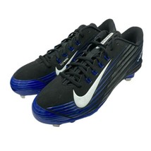 NEW Nike Lunar Vapor Pro Men&#39;s Baseball Cleats Jet Black Blue Sz 12 683895-014 - £29.82 GBP