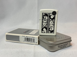 1996 Zippo Lighter Three Stooges Film Strip Matte White Sticker Sealed W/ Case - £31.54 GBP