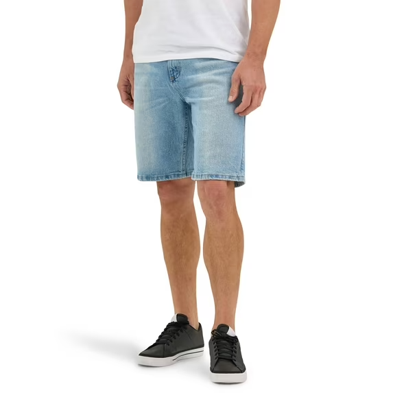 Wrangler® Men&#39;s Relaxed Fit Five Pocket Denim Short, Worn Light Size 38 - $24.74