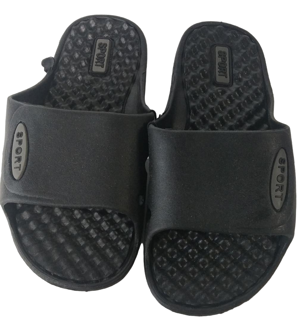 Shocked Boys Flip Flops Sports Slip-on Sandals Black/black Size 12-13 MEDIUM - £7.82 GBP