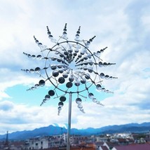 Magical Windmill Wind Powered Kinetic Metal And Sculpture Spinner Garden Unique - £31.16 GBP