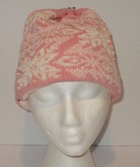 Turtle Fur Pink Nordic Snowflake Wool Tassel Knit Beanie Ski Cap Hat OSFM - €12,79 EUR