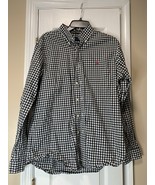 Ralph Lauren Black White Checkered Red Horse Size Large Button Up 100% C... - $20.44 CAD