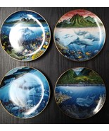 SET OF 4 UNDERWATER PARADISE COLLECTABLE PLATES ROBERT LYN NELSON DANBUR... - $45.06 CAD