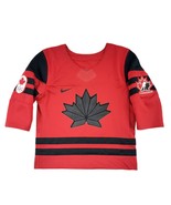 Nike Child Toddler 2022 Team Canada IIHF Hockey Olympic Jersey Red 18 24... - £60.67 GBP