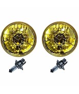 OCTANE LIGHTING 5-3/4&quot; Halogen Amber Yellow Glass Headlight Fog Light H4... - $68.92 CAD