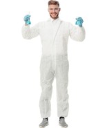 Coveralls 25ct White X-Large 100% Virgin Polypropylene Fabric Apparel w/... - £88.11 GBP