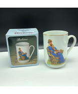 NORMAN ROCKWELL COLLECTORS MUG CUP porcelain 1982 museum figurine Bedtim... - £11.83 GBP