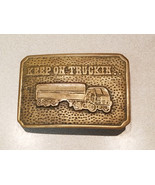 Keep On Truckin Marked Solid Brass 564 Taiwan Men&#39;s Belt Buckle - £15.01 GBP