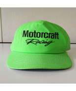 Vintage Motorcraft Racing Snapback Neon Green Hat Made in USA - £7.76 GBP