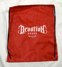 Devotion Vodka Backpack Cinch Drawstring Beach Bag Red - $16.78