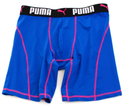 Puma Blue &amp; Pink Boxer Brief 9&quot; Inseam Underwear Men&#39;s Size M - £23.29 GBP