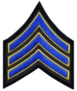 4 Sergeant Chevron Law Enforcement/Military Uniform Shoulder Iron/Sew-On... - £13.76 GBP