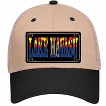 Lake Havasu Arizona Flag Novelty Khaki Mesh License Plate Hat - £22.97 GBP