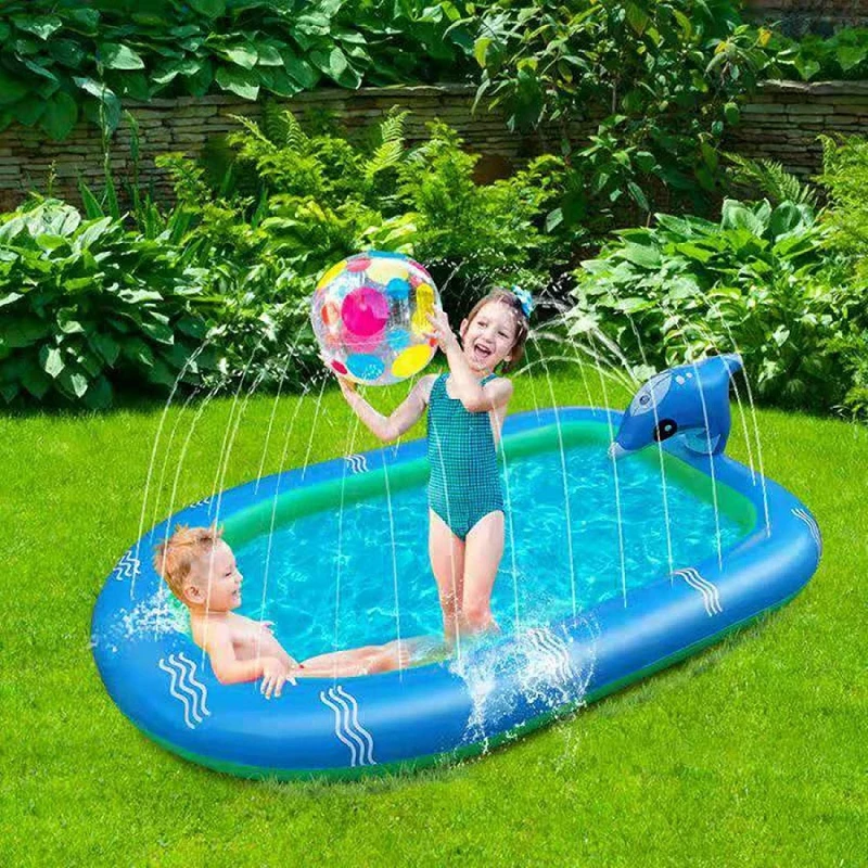Children&#39;s Water Playing Equipment Inflatable Fountain Outdoor Dolphin W... - £44.33 GBP