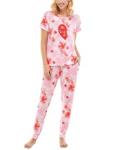 Roudelain Womens Whisper T-Shirt and Jogger Pants Pajama Set,Cloudy Tie,Small - £31.15 GBP