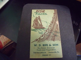 Original 1930&#39;s Fish Facts Booklet and Cookbook - $15.00