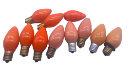 Vtg Christmas Light Bulbs Colored Pink Red Orange Decor Crafts Untested Lot - £59.61 GBP