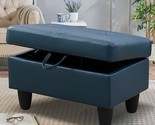 28.5&#39;&#39; Ottoman With Storage, Leather Ottoman Foot Rest For Living Room U... - $198.99