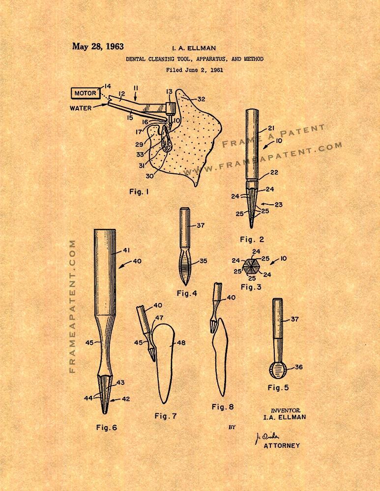 Primary image for Dental Cleaning Tool Patent Print