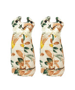 Lot of 2 Allary Leaves Print Dress Shaped with Ribbon Pin Cushion, Beige... - $171.34 MXN