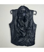 Abercrombie Kids Faux Leather Moto Jacket VEST Size XL (16)  Black NEW - $732.62 MXN