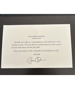 OBAMA WHITE HOUSE CONGRATULATION SPIRITUAL JOURNEY CARD SIGNED BARACK BA... - $19.35