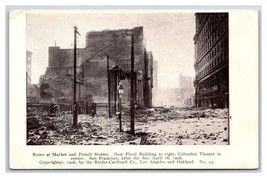 Powell and Market Street Ruins 1906 San Francisco CA UNP Unused UDB Postcard V10 - £6.15 GBP