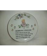 Morning Prayer Ceramic Wall Plate Ucagco Japan 7-1/2&quot; Vintage Child Bunn... - $186.75 MXN