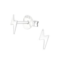 Lightning Bolt 925 Silver Stud Earrings - £10.34 GBP