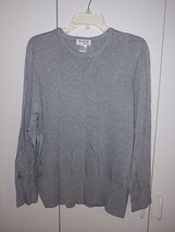 NORTH STYLE LADIES GRAY STRETCH CREW-NECK PULLOVER SWEATER-XL-RAYON/NYLO... - £13.12 GBP