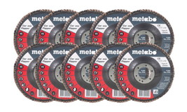 629494000 4 1/2&quot; 7/8 T27 60 Grit Red Ceramic Flapper Abrasive Flap Disc (10 Pack - £60.10 GBP