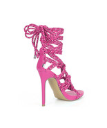 Steve Madden  Fiore Ankle Tie Sandals   Pink knotted wrapped around the ... - £27.54 GBP