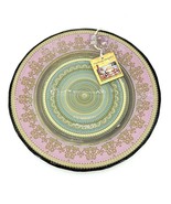 TURKISH GLASS 11&quot; Entrée Plates Hand Painted Oriental Pattern Set of 2 N... - $49.00