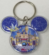 Disneyland Keychain Mickey Mouse Ears Silhouette Castle Plastic 1990s Vintage - £8.96 GBP
