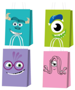 Monsters Inc Party Gift Bags with Handles 8.2 inches - $9.44 CAD