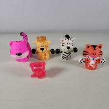 Finger Puppet Toy Characters 3 Animals 1 Bath Toy Squirter Cat 1 Bear To... - $8.98
