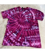 NEW Gildan Women’s Purple Pink Blue Spiral Ice Tie Dye Short Sleeve Shir... - $33.61 CAD