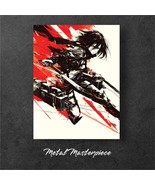 Attack on Titan Anime, Mikasa Ackerman Alum Wall Decor Metal Art Canva P... - $13.63 CAD+