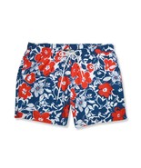 Brooks Brothers Blue Red Floral Print 5&quot; Montauk Swim Trunk Shorts, XL B... - $78.71