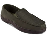 Haggar Men&#39;s Quilted Fleece-Lined Venetian House Slippers in Olive-XL 11-12 - $23.99