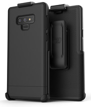 For Samsung Galaxy Note 9 Belt Clip Case, Slim Cover With Holster - Black - £17.57 GBP