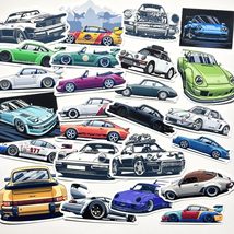 25pc German Classic Air-cooled 911 930 964 993 Carrera Vinyl Stickers vi... - £11.37 GBP