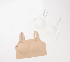 Breezies Seamless Square Neck Bralette Set of 2 in Large - £154.50 GBP