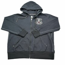 Route 66 Hoodie Mens L Black Long Sleeve Front Pockets Full Zip Sweater - $22.65