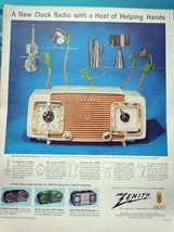 Zenith New Clock Radio Print Advertisement Art 1940s - £7.85 GBP