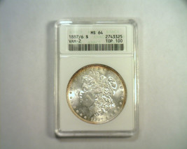 1887/6 TOP 100 VAM-2 MORGAN SILVER DOLLAR ANACS MS64 NICE ORIGINAL COIN ... - $1,275.00