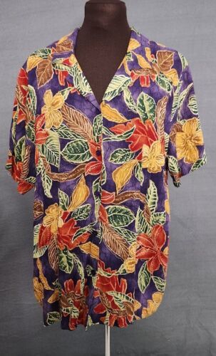 Alfred Dunner Womens Top Sz 16W Tropical Button Up Short Sleeve Rayon Bl... - $14.95