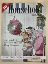 HOUSEHOLD - December 1956 - Holiday Cakes! Cookies! Pudding! - VTG Magazine - $21.11 CAD